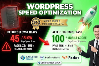 fix wordpress slow loading reduce page size and optimize for 90 score