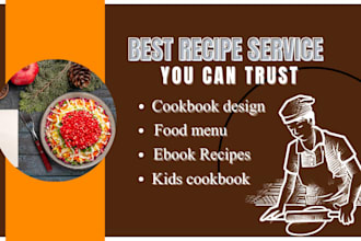 be your cookbook writer, write high quality recipes for KDP