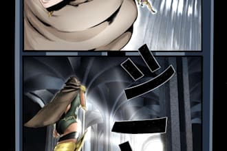 draw web novel and comic pages for you