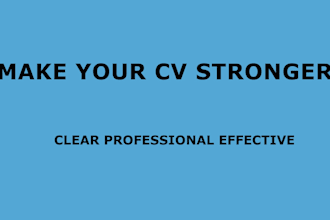 review and improve your CV or resume for clarity and impact