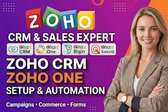 expertly setup zoho bigin, zoho crm automation, zoho salesiq, zoho salesinbox