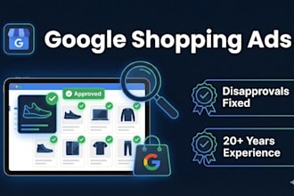 setup and fix google shopping ads and merchant center