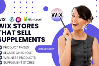 wix health supplement ecommerce website design wellness products store setup