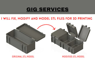 fix, modify and optimize stl files for 3d printing