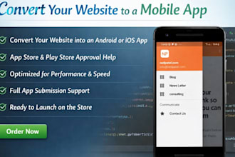 convert your website into android and ios app with webview publish to play store
