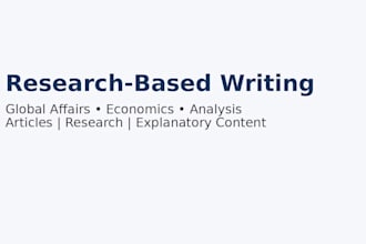 write clear and researched content on your desired agenda