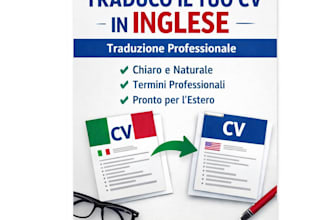 traduco e adatto il tuo curriculum da italiano ad inglese