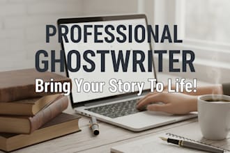 ghostwrite your fiction or non fiction book or ebook