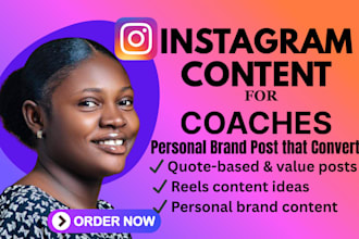 create instagram content for life coaches and personal brands