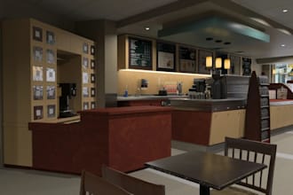 renovate cafe interior, cafeteria design, furniture layout, restaurant rendering