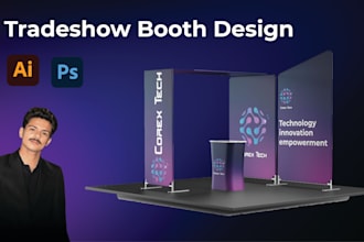design trade show booth backdrop banner