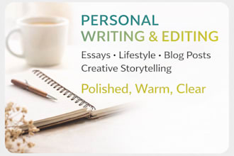 write personal essays, blog posts, and lifestyle content