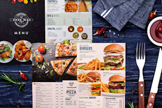 design luxury restaurant canva menu list fast food flyers branding print ready