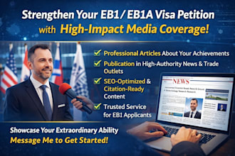 write eb1 o1 media article and publish on usa major media