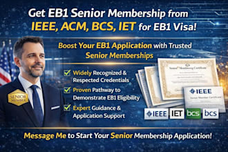 get eb1  senior membership from ieee acm bcs iet for eb1 visa