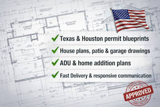 texas city permit blueprints architect houston house plans, patio, adu, arage