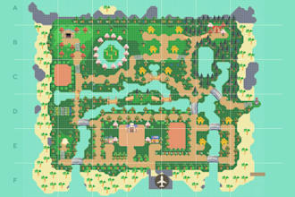 design a beautiful animal crossing island map layout and plan