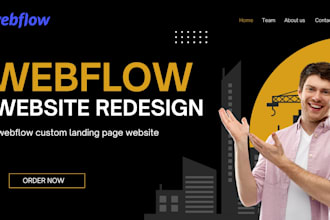 redesign webflow website, responsive webflow, animation webflow redesign