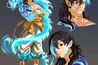 draw character design or sheet