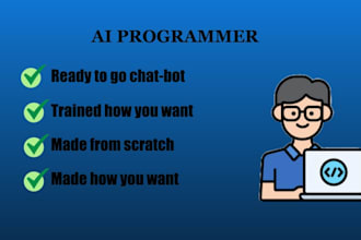 make you  a ai model chat bot, eta