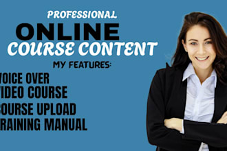 structure ai online course content, video course creation, lms website setup