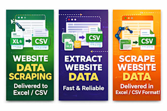 scrape website data and deliver it in your required format