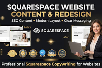 squarespace website redesign squarespace wesbite content writing for squarespace