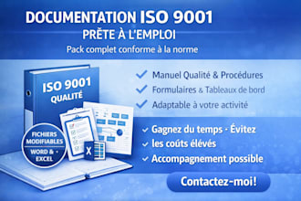 concevoir et fournir la documentation iso 9001 pour un smq efficace et efficient