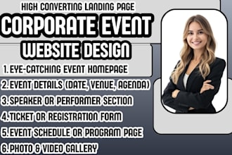 event website event landing page conference website event management website