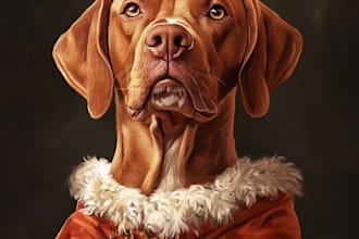 do a custom pet portrait, dog portrait, cat portrait
