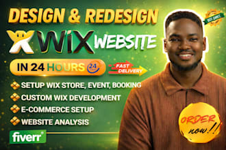 do wix website design redesign business wix website, fix wix website development