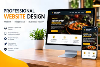 create a modern responsive restaurant website