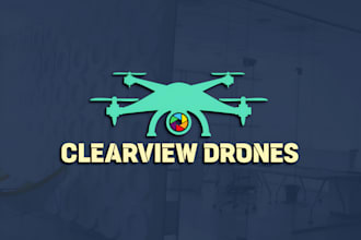 create drone photography and camera logo