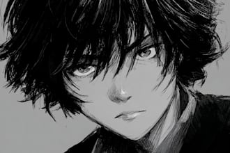 do amazing anime or semirealistic illustration in my style