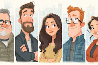 create a custom cartoon caricature illustration