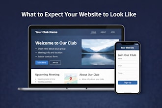 build a clean website for your club or group