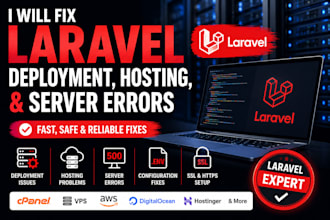 fix laravel deployment, hosting, and 500 server errors