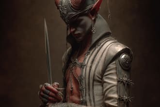 illustrate sketches of fantasy, scifi and horror characters