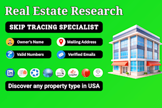 provide commercial real estate list with skip tracing