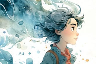 draw and paint an original watercolor portrait