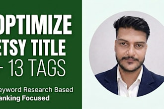 optimize your etsy title and 13 tags with keyword research
