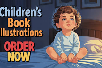 do children story book illustration