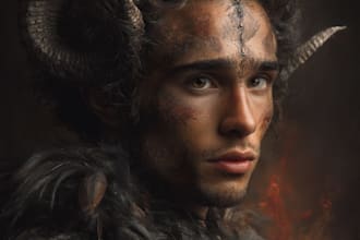 paint a dark fantasy portrait