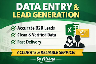 do accurate data entry and b2b lead generation