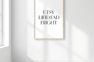 design high quality printable digital wall art for etsy store