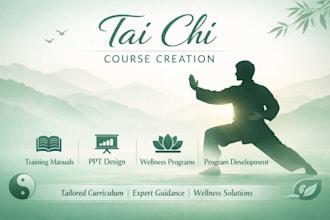 tai chi course training manual ppt video lesson mind body balance program