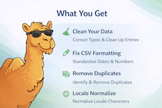 clean and preprocess CSV data for your analysis or upload