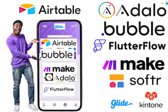 be your fix airtable automation database client portal glide adalo kintone softr