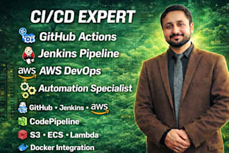 setup cicd pipelines with github actions,jenkins and AWS