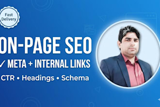 do on page SEO optimization with meta tags, internal linking and schema markup